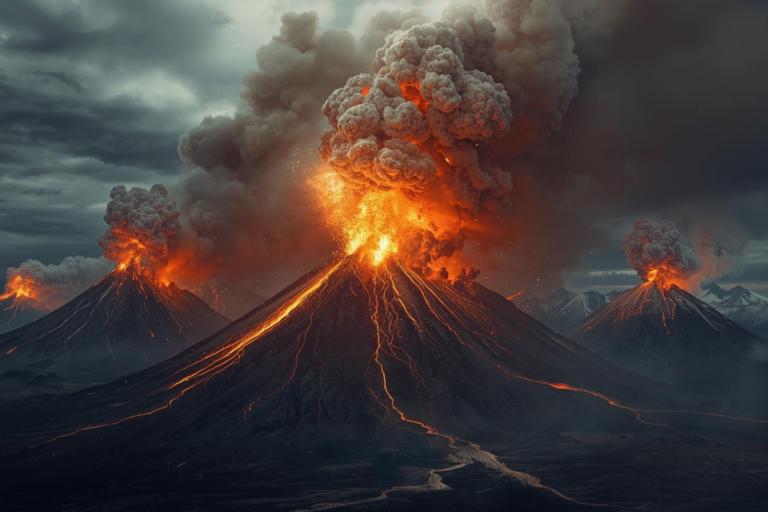 vulcões em erupção